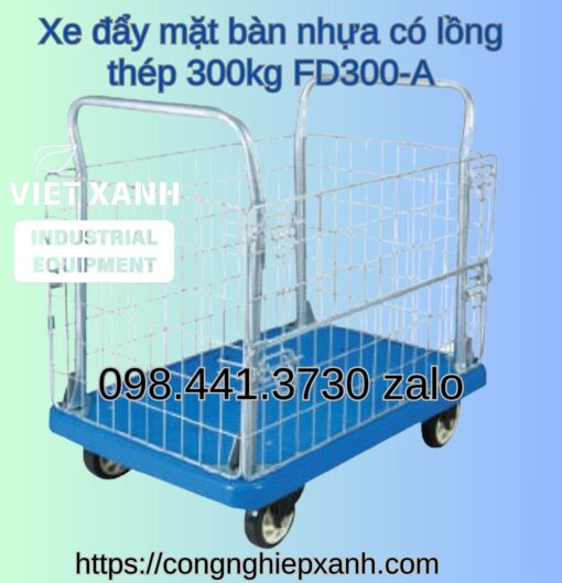 xe-day-mat-ban-nhua-300kg-co-long-thep