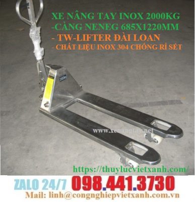 Xe nâng tay inox 2000kg (2 tấn) TW-LIFTER 