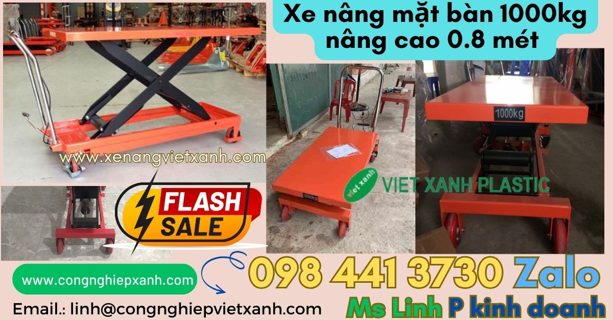 Xe nâng mặt bàn 1000kg