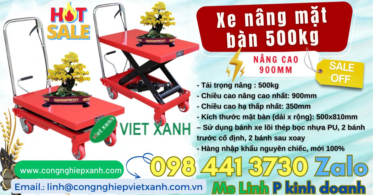 Xe nâng mặt bàn 500kg Niuli