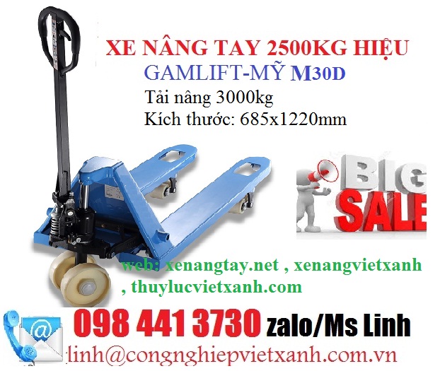 Xe nâng tay 3500kg Gamlift Mỹ