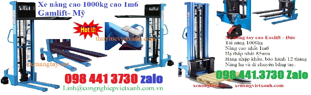 Xe nâng cao 1m6 1000kg