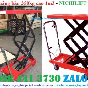 Xe nâng mặt bàn 350kg nâng cao 1m3,