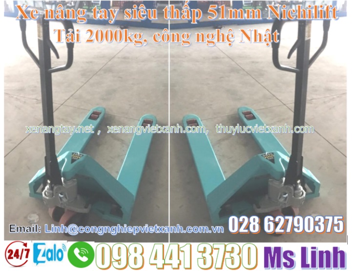 Xe nâng tay siêu thấp 2000kg Nichi Lift