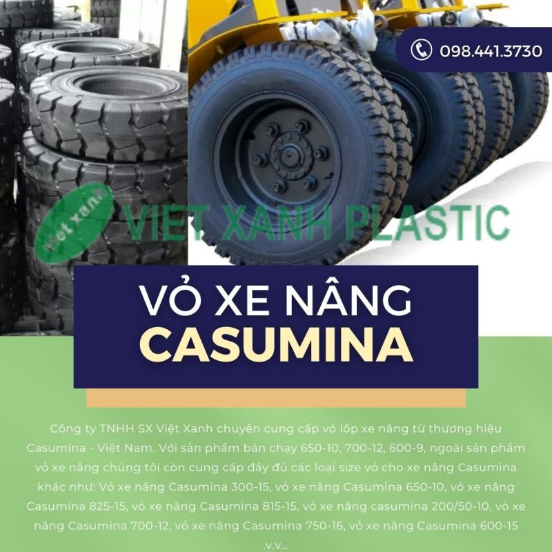 Lốp đặc xe nâng casumina Việt Nam